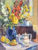 Still Life with Piano by Jean W. Thomas, Oil on Canvas, sold Jun 2025