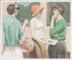 Gallery Opening by Andre Gisson, 1987, Lithograph, offered Jun 2025