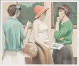 Gallery Opening by Andre Gisson, 1987, Lithograph, offered Jun 2025