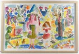 Signed lower left. Inscribed to Joan, Seidel and Arnold, April by Michael Lawrence, 2013, Acrylic and wood, sold Sep 2026
