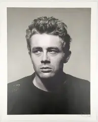 Portrait of James Dean from the Sweater Series, edition 8/70 by Roy Schatt, Graphite, sold Sep 2026