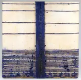 Signed in graphite on the back side. Dedicated by the Artist to the current owner by Francesco Bonami, Oil on canvas with jute rope is wrapped throughout. Approximately 23.25 in H x 2, sold Jun 2026