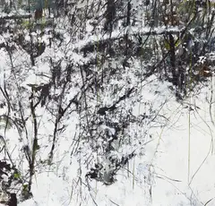Snow #2 by Gordon A. Smith, 2018, acrylic on canvas, sold May 2026