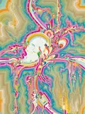 Papal Visit to Fort Simpson by Alex Janvier, acrylic on linen, sold May 2026