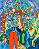 A Time to Share by Daphne Odjig, 1987, acrylic on canvas, sold May 2026