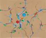 Hotélnéné, Muskeg Land by Alex Janvier, 1992, acrylic on linen, sold May 2026