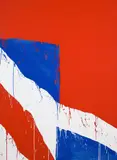 Sans titre (Série Bleu blanc rouge) by Serge Lemoyne, acrylic on canvas, sold May 2026