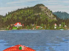 Old Baldy Mountain, Shawnigan Lake by E. J. Hughes, 2004, watercolour on paper, sold May 2026