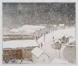 Karlukwees, BC by Walter J. Phillips, colour woodcut on paper, sold May 2026