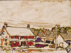 Queen’s Hotel on a Sunny Morning by David Brown Milne, 1932, oil on canvas, sold May 2026