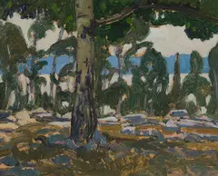 Early Morning, Big Turtle Lake by J. E. H. MacDonald, oil on board, sold May 2026