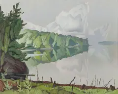 Summer Landscape by A. J. Casson, oil on canvas, sold May 2026