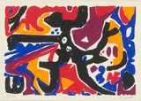 Aus: „Expedition to the Holyland by A. R. Penck, 1983, Farbserigrafie auf Arches-Velin, sold Sep 2024