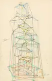 Sunflower by Ștefan Bertalan, 1979, Farb-, Faser- und Bleistift auf festem Papier, im Original-Rahmen, sold Sep 2025