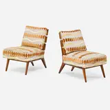 Pair Of Lounge Chairs by T. H. Robsjohn-Gibbings, United Kingdom, sold Sep 2017