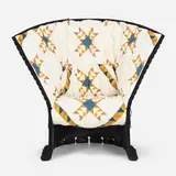 Feltri chair by Gaetano Pesce and Raf Simons, 1987 / 2018, thermosetting resin, wool felt, hempen cord, Broken Star quilt upholstery, sold Jun 2023