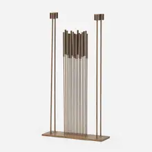 Untitled (Sonambient) by Harry Bertoia, c. 1970, beryllium copper rods on brass base, sold Jun 2023