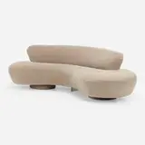 Long Island sofa by Vladimir Kagan, c. 1975, mohair upholstery, Lucite, sold Jun 2023