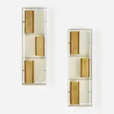 Sconces model 12664, pair by Gio Ponti, 1965, brass, enameled brass, sold Jun 2023
