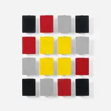 Wall sconces, set of sixteen by Charlotte Perriand, 1963, enameled steel, sold Jun 2023