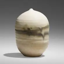 Untitled by Toshiko Takaezu, c. 1985, glazed porcelain, sold Jun 2023