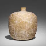 Copan vessel by Claude Conover, glazed stoneware with engobe decoration, sold Jun 2023