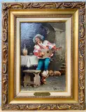 Untitled by F. Mazzantoni, oil on canvas titled ‘a solo’, in ornate gilt frame, offered Mar 2026