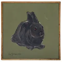 Untitled (Crouching Bunny) by Ira Yeager, 1979, Oil on canvas, offered Sep 2026