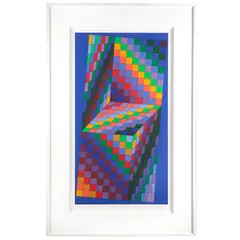 AXO-77, 1988.Color by Victor Vasarely, screenprint on wove paper, offered Sep 2026