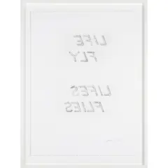 Life Fly Lifes Flies, from Leo Castelli 90th Birthday by Bruce Nauman, 1997, Etching on Rives BFK paper, offered Sep 2026