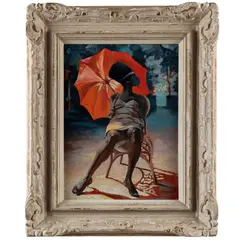 Yellow Parasol in Park by Frank N. Ashley, 1965, Oil on board, offered Sep 2026