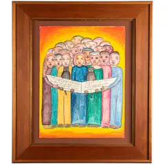 Children of Peace by Beniamino Benvenuto Bufano, Pastel and pencil on paper, offered Sep 2026