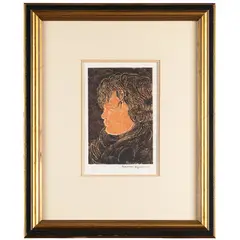 Portrait of a Young Boy.Color by Beniamino Benvenuto Bufano, lithograph on wove paper, printed signature, offered Sep 2026
