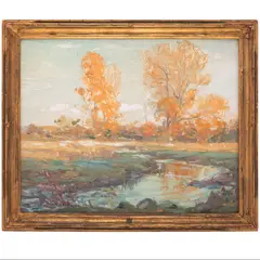 Autumn Brook by William S. Robinson, Oil on board, offered Aug 2026