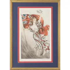 Britannia by Louis Icart, circa 1918, Etching and aquatint with touches of hand coloring printed on wove paper, offered Aug 2026