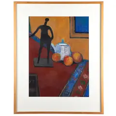 Still Life With Teapot by Alan Post, Acrylic on paper, offered Aug 2026