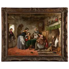 The Wee Bairn's Visit by Thomas Faed, 1863, Oil on panel, offered Aug 2026