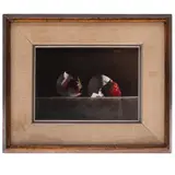Still-Life of Strawberries and Egg Shells by Gerald Stinski, Oil on panel, offered Jul 2026