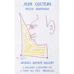 Poesie Graphique, 1973Color by Jean Cocteau, Lithograph Poster/Printed31in. x 17 1/2in (79cm. x 45cm)Note: Does not include, offered Jul 2026