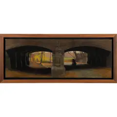 Under the Bridge by Harvey Dinnerstein, 1974, Oil on panel, offered Jul 2026