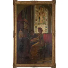 Harmony by Frank Bernard Dicksee, Oil on canvas, initialed 'DGR' (lower right), offered Jun 2026