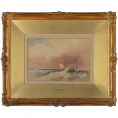 Boats in a Turbulent Sea by Copley Fielding, Watercolor on paper, offered Jun 2026