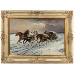 Returning Home by Adolf Baumgartner-Stoiloff, Oil on canvas, offered Jun 2026
