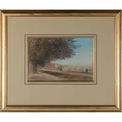 View of the Viaduct by Constant Troyon, Pastel on board, label on, offered Jun 2026