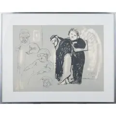 Prisoners, from Homage to Quevedo suite, 1968.Color by Jose Luis Cuevas, lithograph on wove paper, offered May 2026