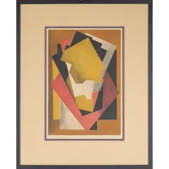 Composition, 1928.Color by Jacques Villon, aquatint and roulette on wove paper, offered May 2026