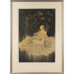 Les Lys (or Lilies) by Louis Icart, 1934, Etching and drypoint with touches of hand-coloring on wove paper, offered May 2026