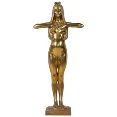 Untitled by Charles Raphaël Peyre, Bronze SculptureDepicting a standing woman with long hair draping over her shoul, offered May 2026