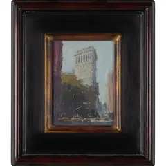 Flatiron by Ken Auster, Oil on board, offered May 2026