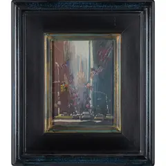Church and State by Ken Auster, Oil on board, offered May 2026